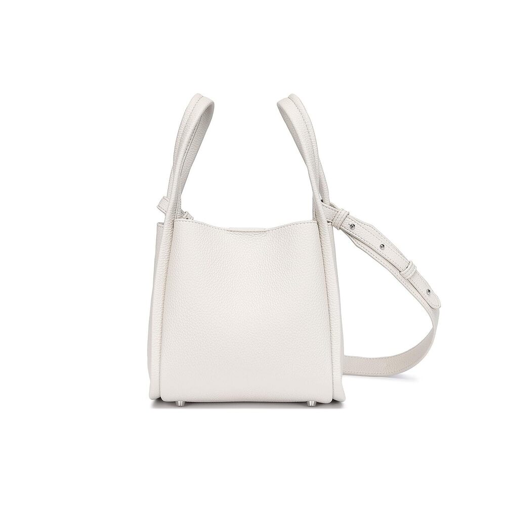 5398 PU Leather Tote Bag Bucket Bags Slouchy Handbag with Zipper Bucket